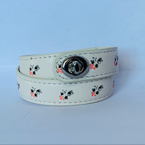 COACH Double Wrap Leather Bracelet